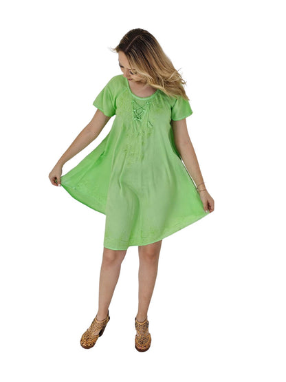 Boho Launch Dress Lime Green * - Tenku Designs