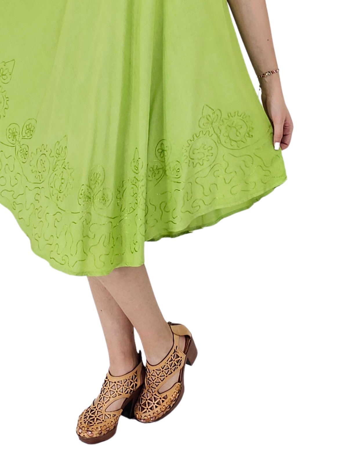 Boho Launch Dress Lime Green * - Tenku Designs