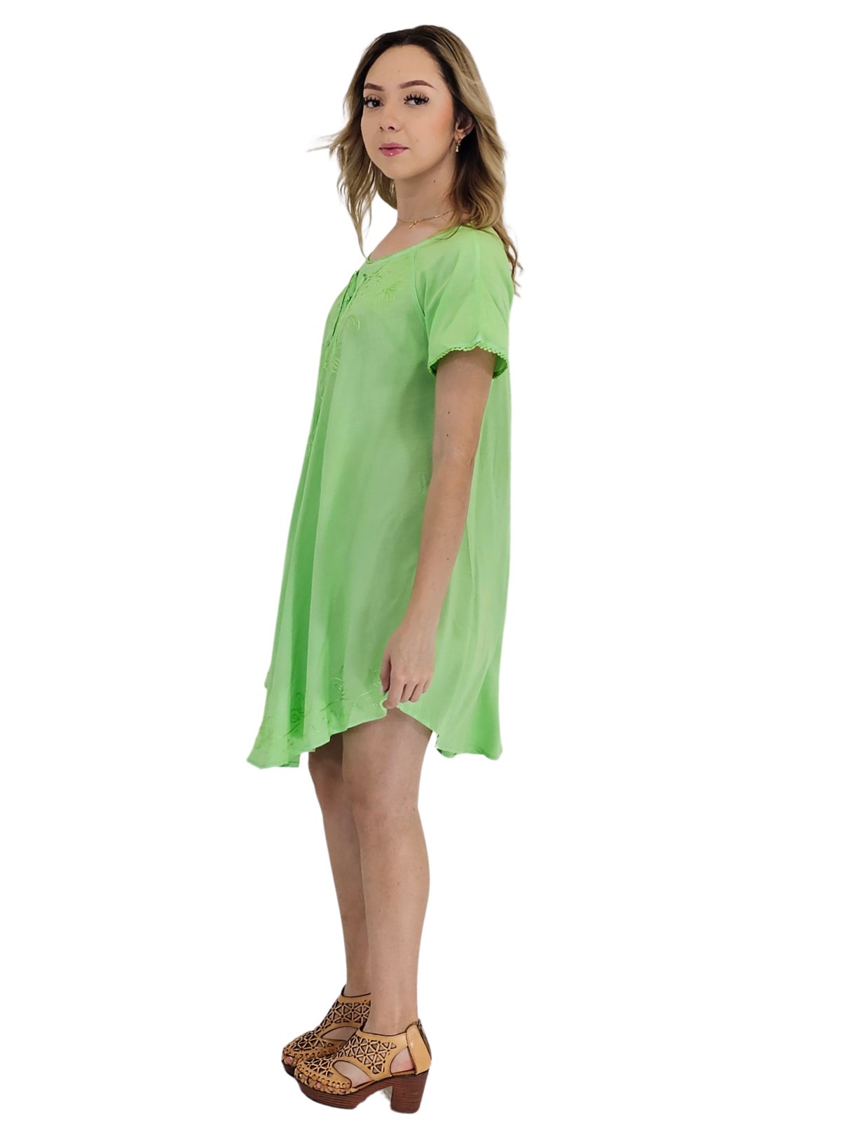 Boho Launch Dress Lime Green * - Tenku Designs