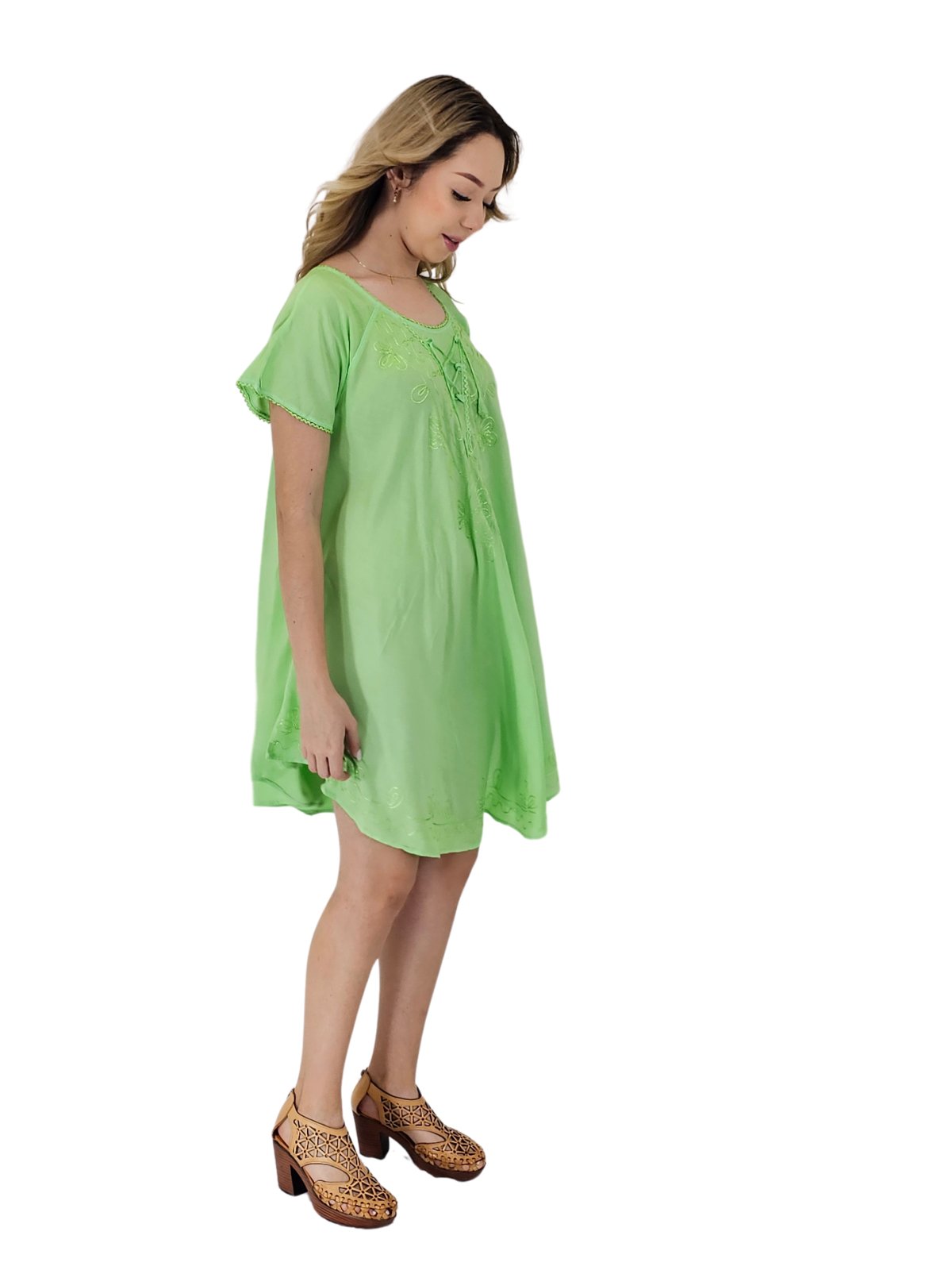 Boho Launch Dress Lime Green * - Tenku Designs