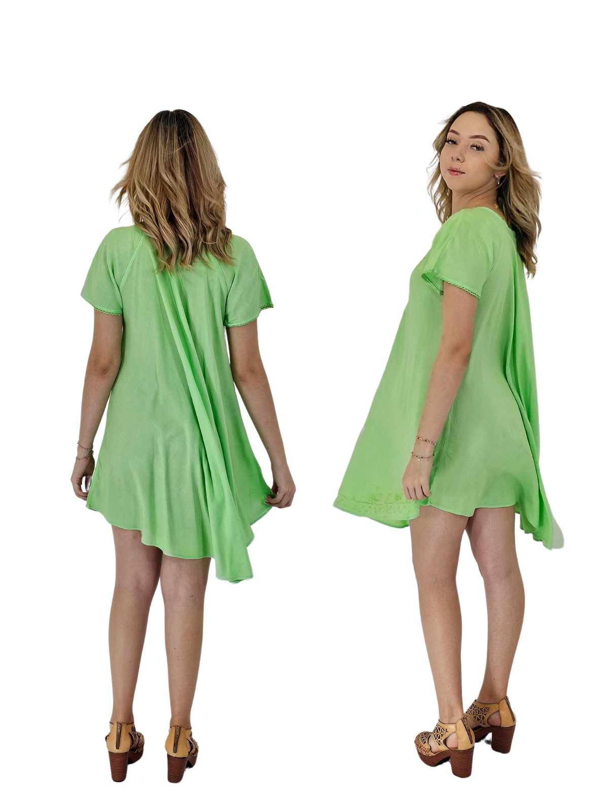 Boho Launch Dress Lime Green * - Tenku Designs