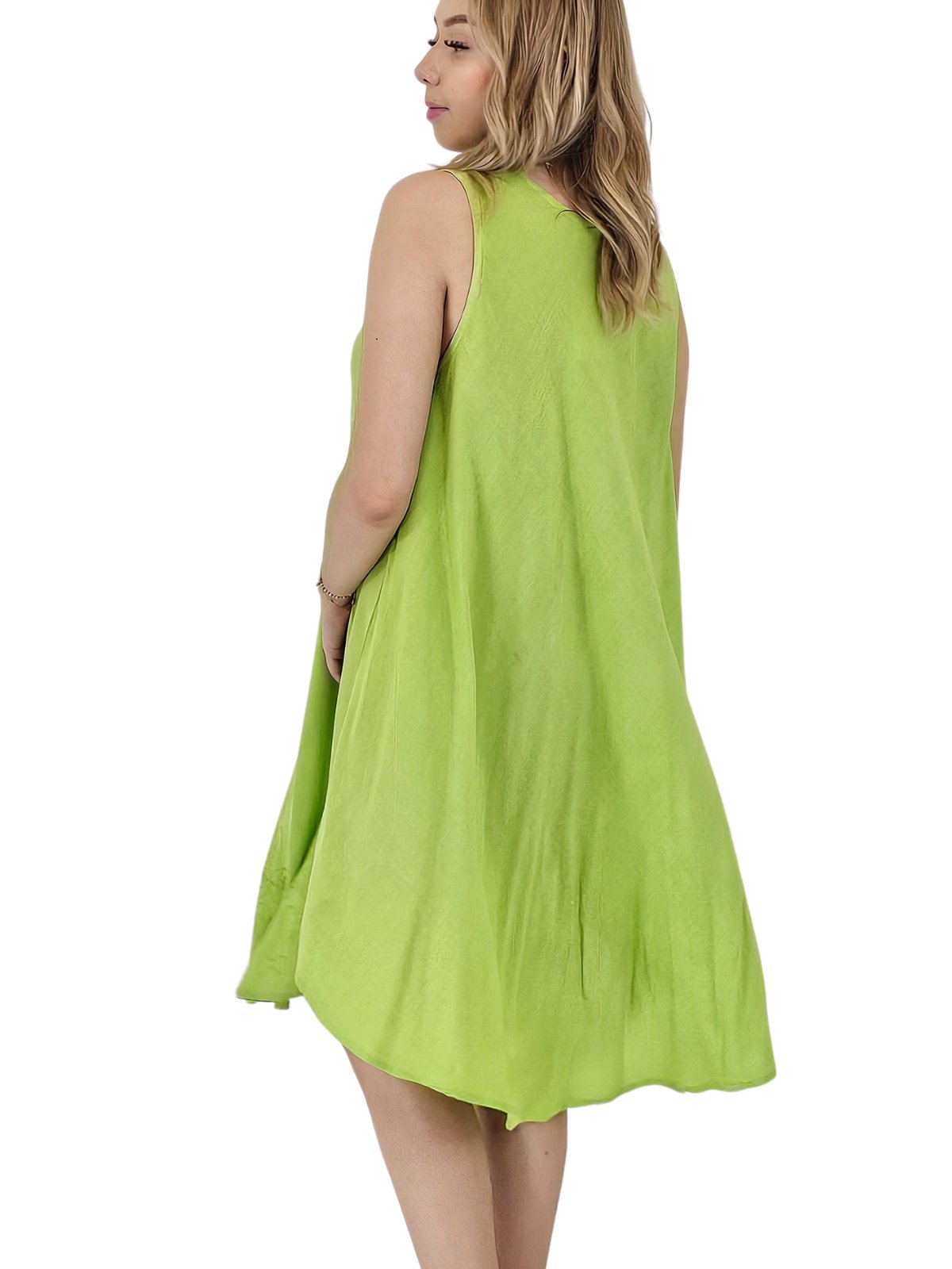 Boho Launch Dress Lime Green * - Tenku Designs