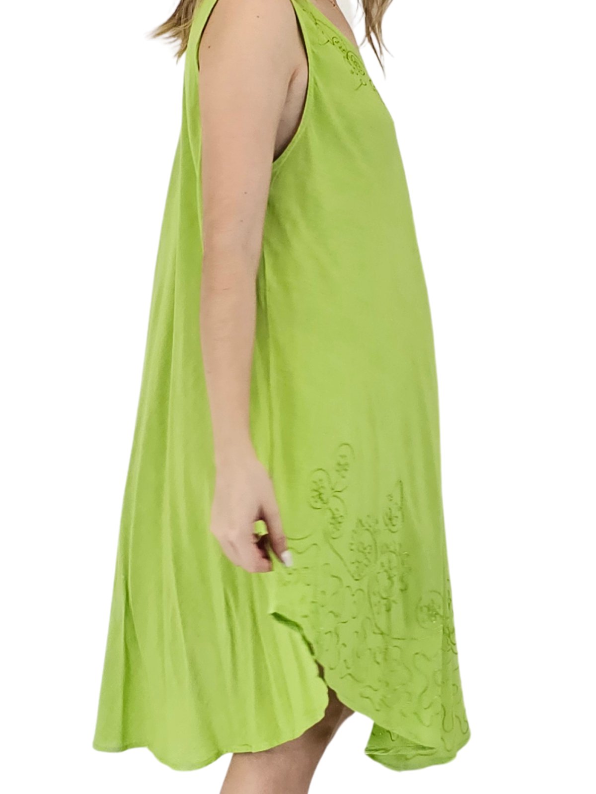 Boho Launch Dress Lime Green * - Tenku Designs