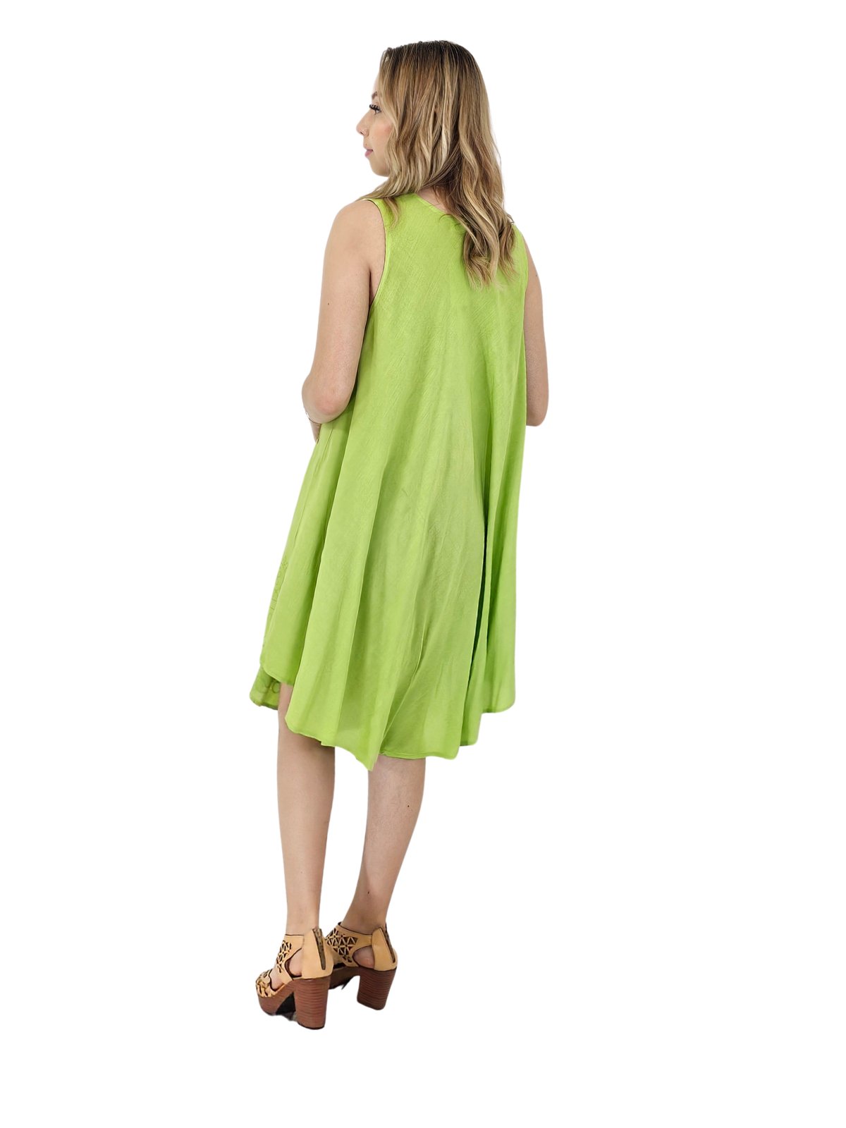 Boho Launch Dress Lime Green * - Tenku Designs