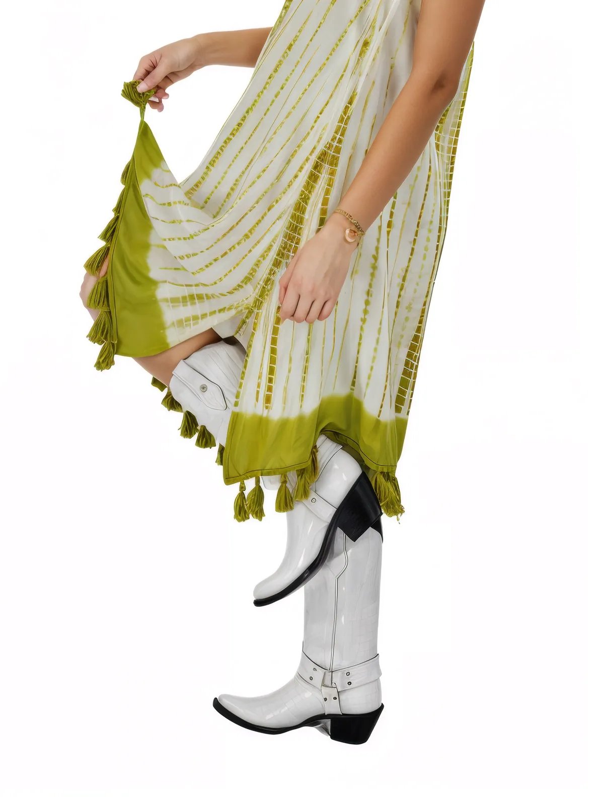 Boho Launch Oversize Dress Lime Green * - Tenku Designs