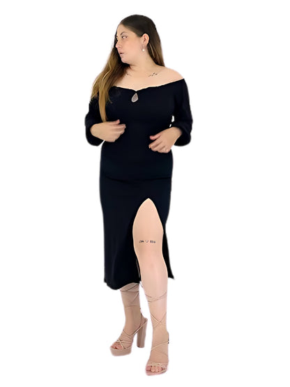 Boho Side Split Bodycon Dress * - Tenku Designs