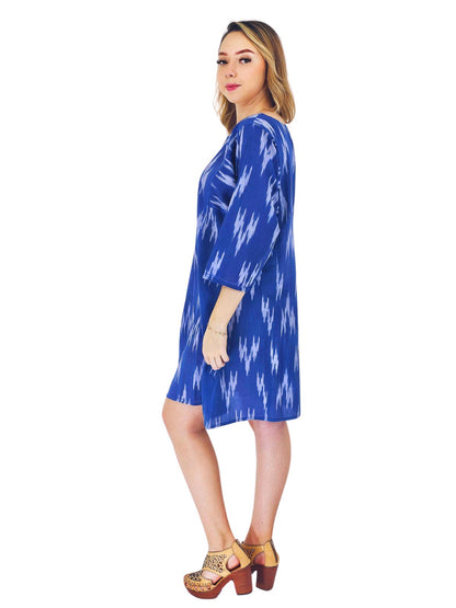 Boho Tunik Dress Blue * - Tenku Designs