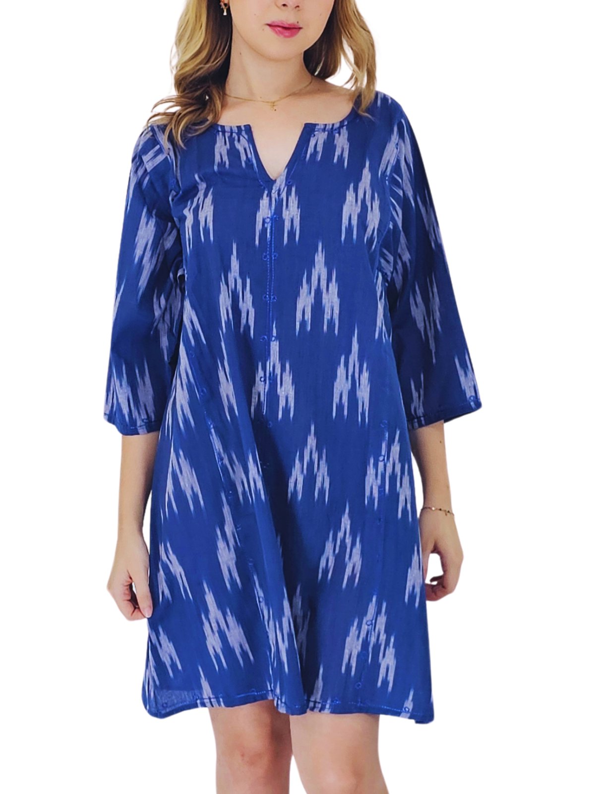 Boho Tunik Dress Blue * - Tenku Designs