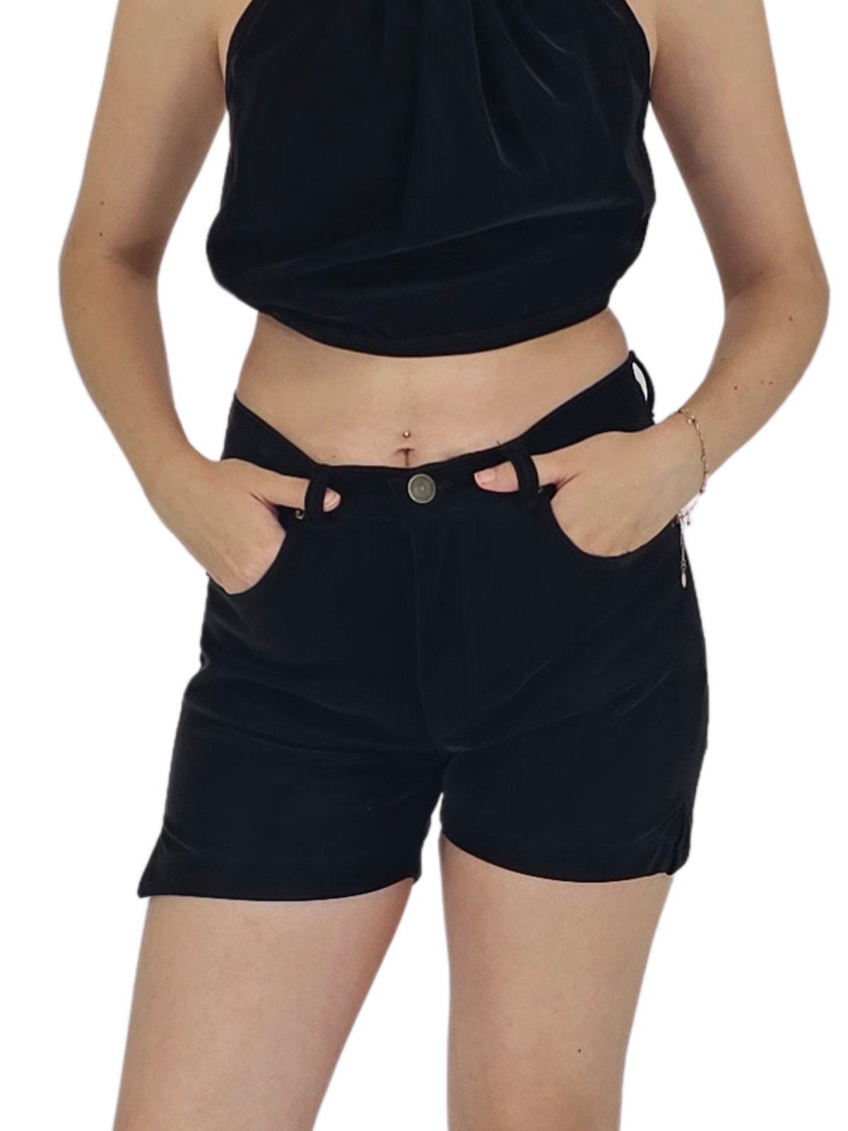 Buttery soft Velvet Shorts Black - Tenku Designs