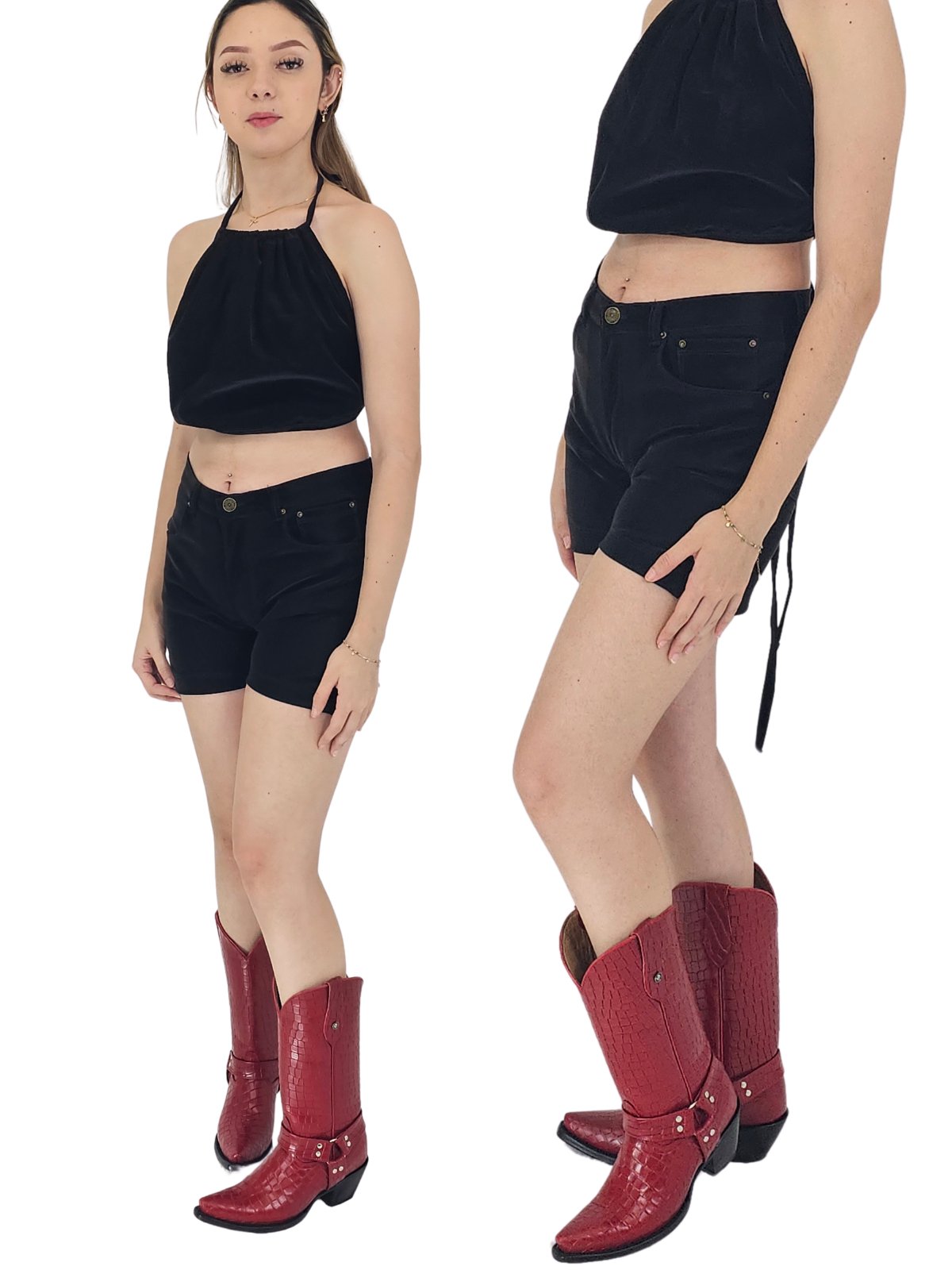 Buttery soft Velvet Shorts Black - Tenku Designs