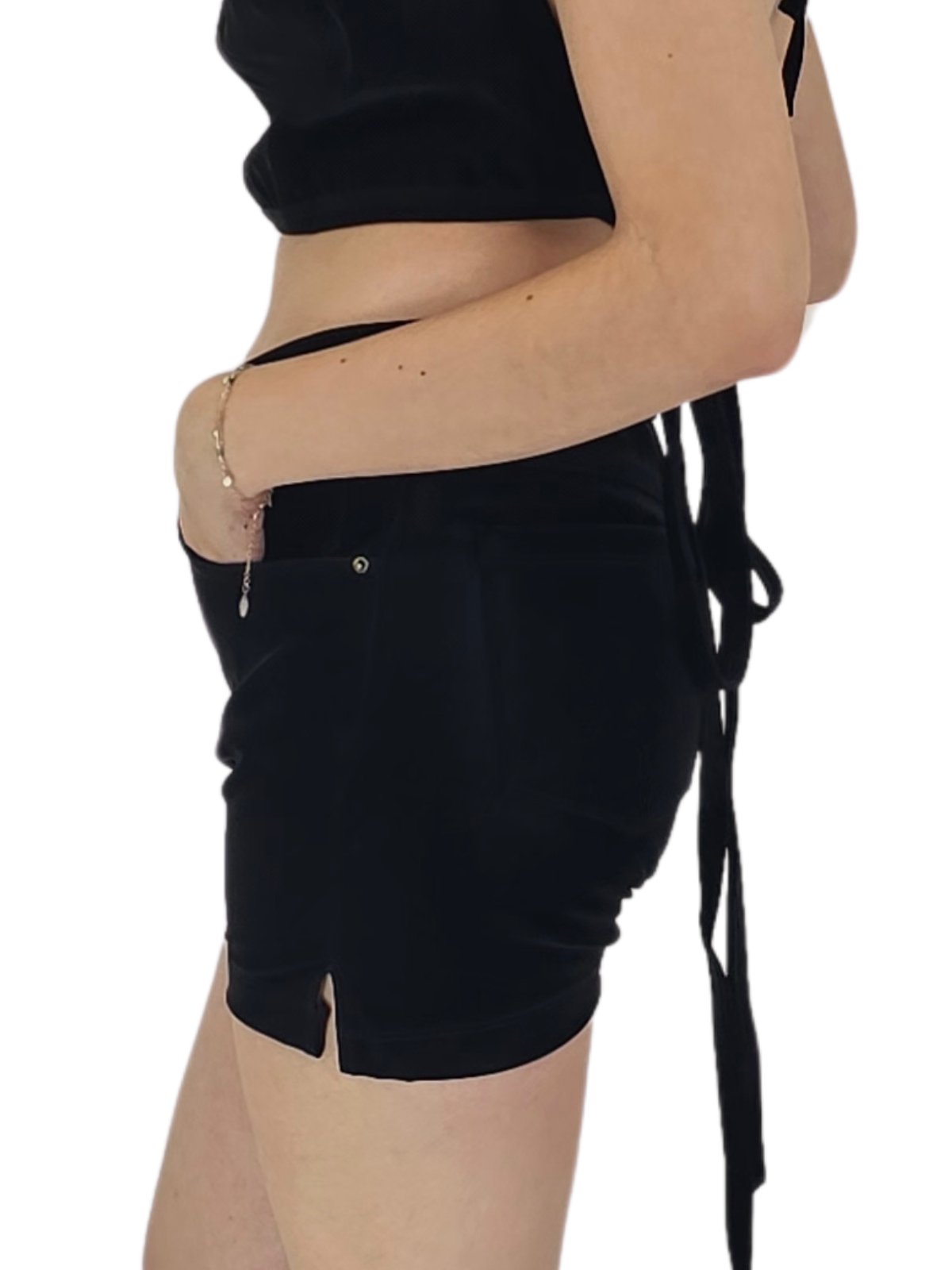 Buttery soft Velvet Shorts Black - Tenku Designs