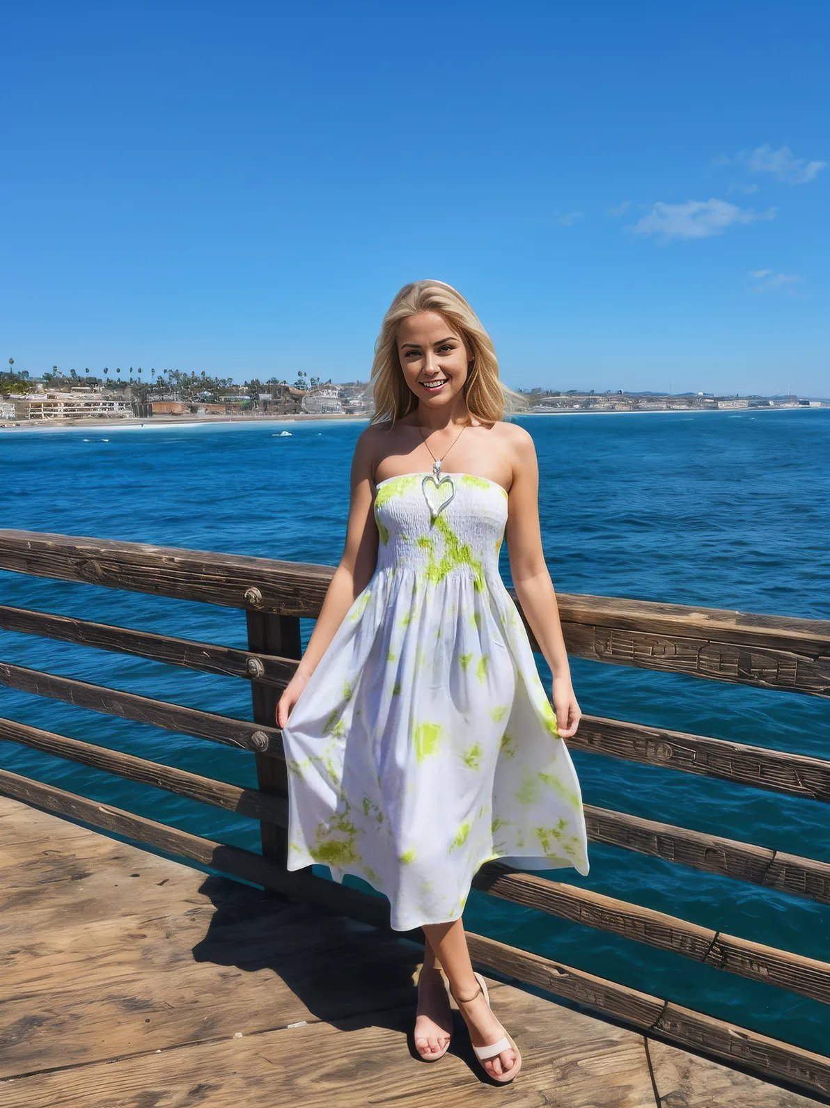 Elegant Strapless Dress with Gathered Bodice & Flowy Lime Green - Tenku Designs