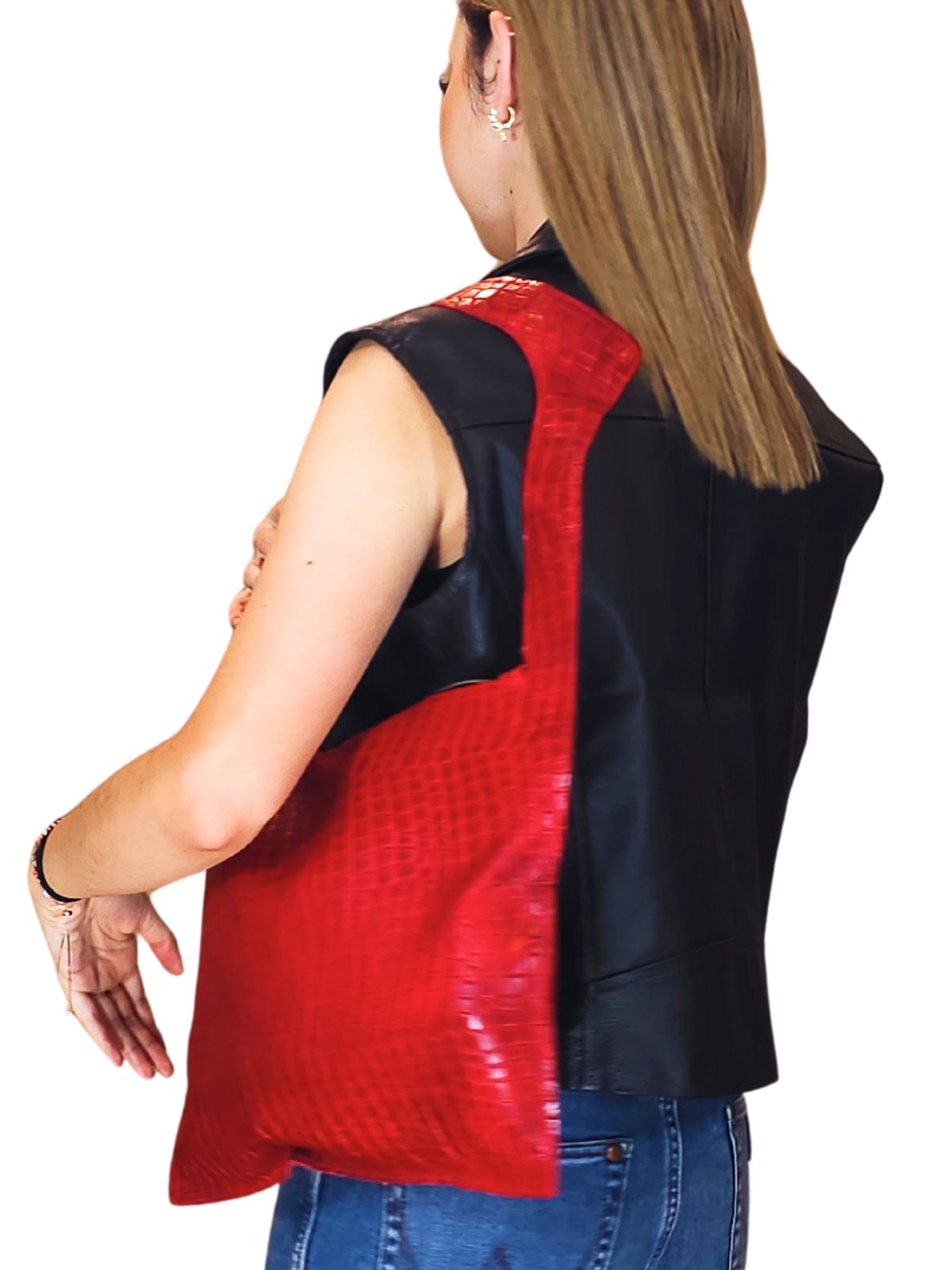 G Bag Crocodile Embossed Red - Tenku Designs