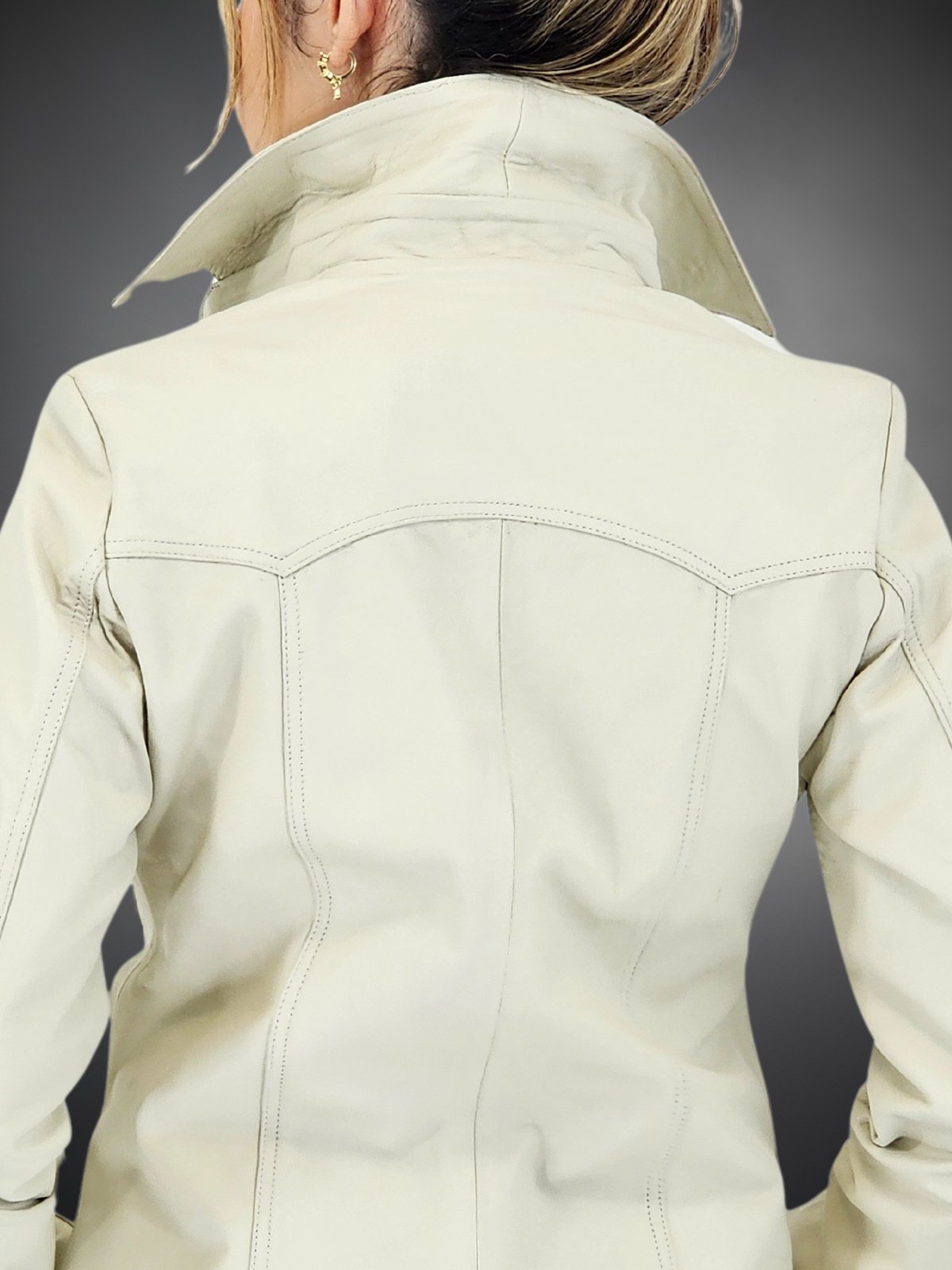 Handcrafted Women's Sheepskin Leather Shirt – Western - Style Bone Button - Up - Tenku Designs