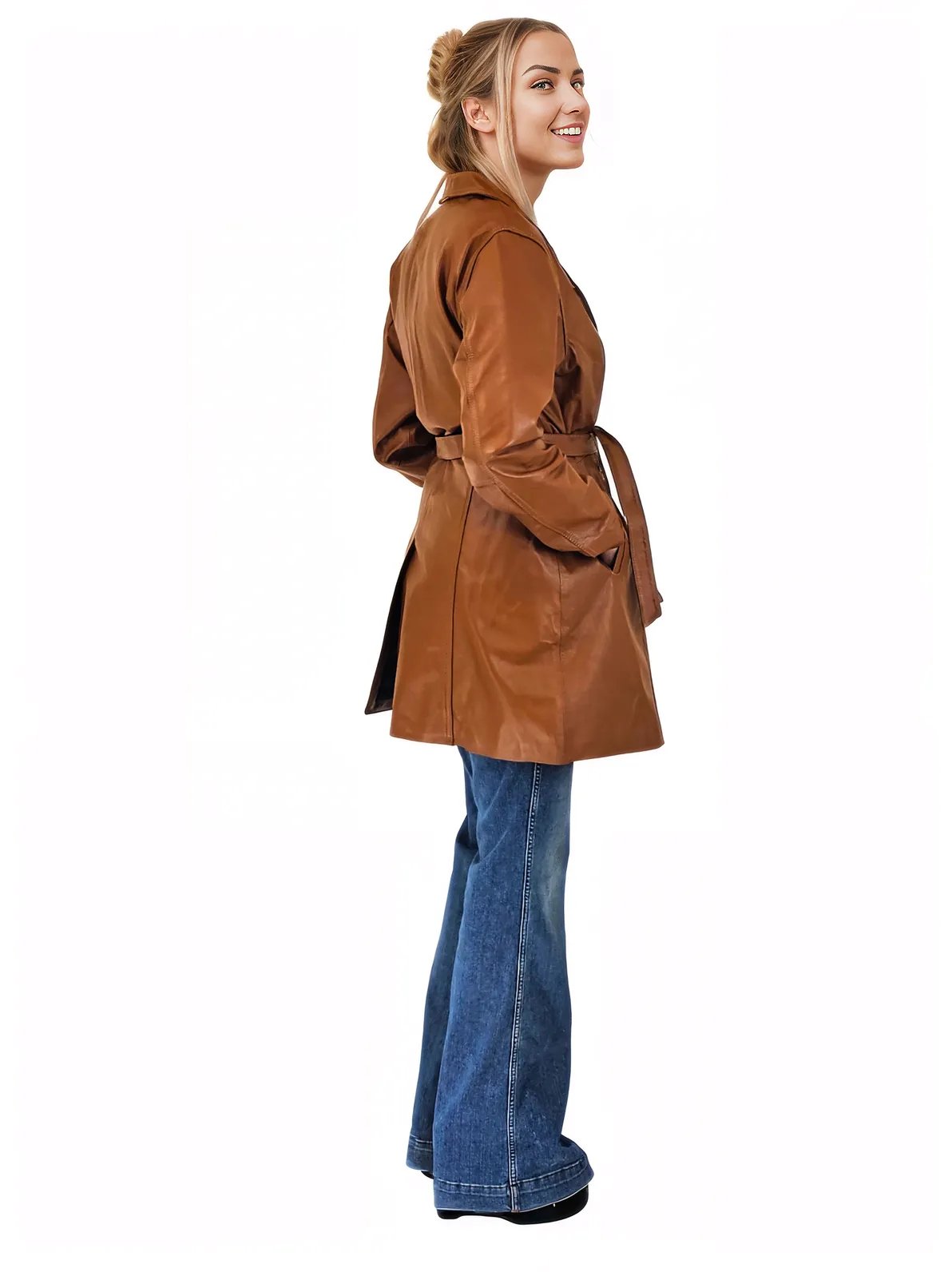 Lamb Leather Coat Honey - Tenku Designs