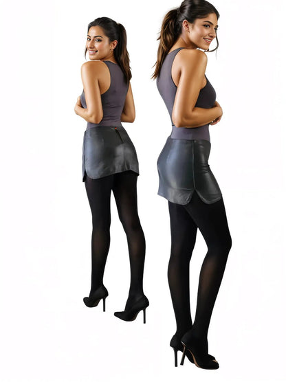 Lambskin Leather Mini Skirt Black * - Tenku Designs