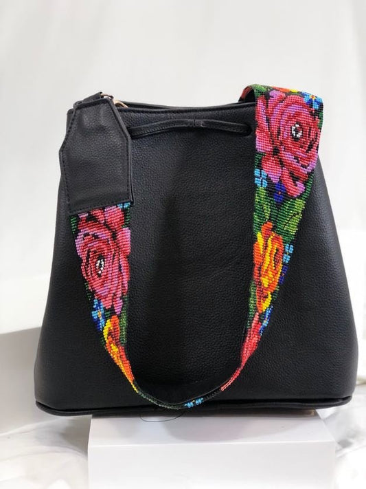 Leather Bag Wixarika Art - Tenku Designs