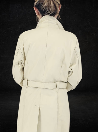 Leather Coat Bone - Tenku Designs