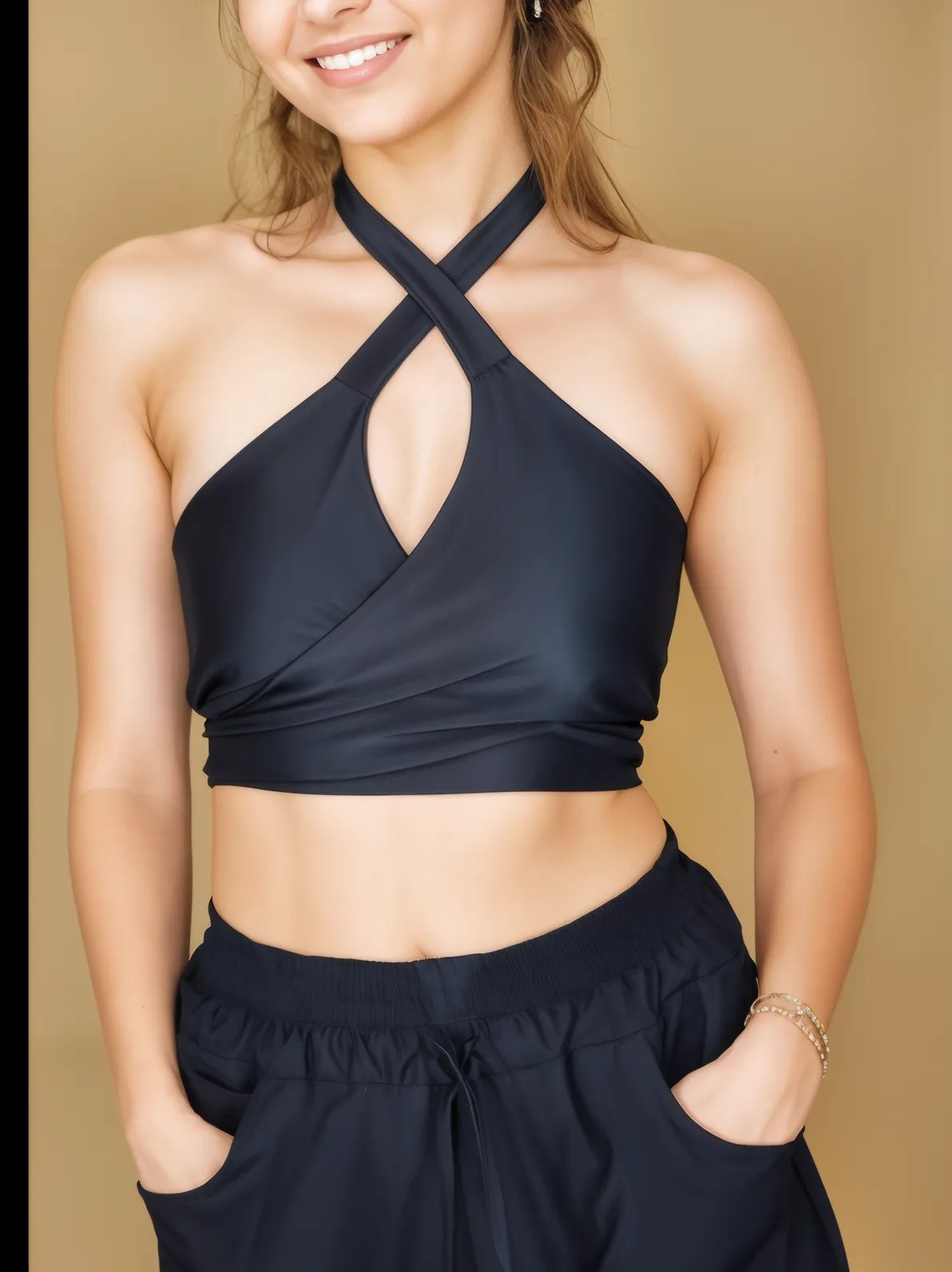 MultyWay Halter Wrap Top Black - Tenku Designs