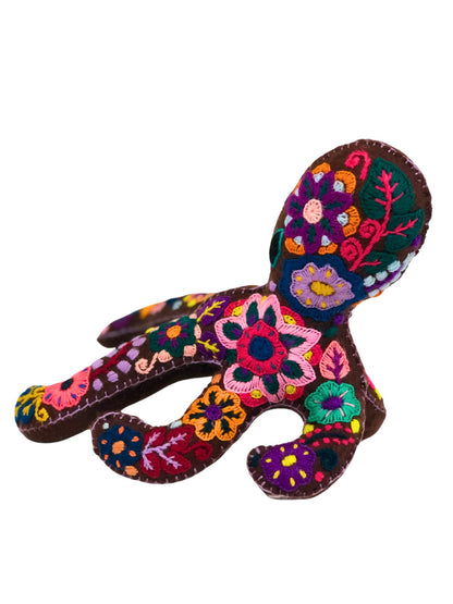 Otomi Hand Embroidered "Pulpo" - Tenku Designs