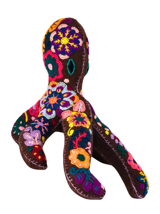 Otomi Hand Embroidered "Pulpo" - Tenku Designs