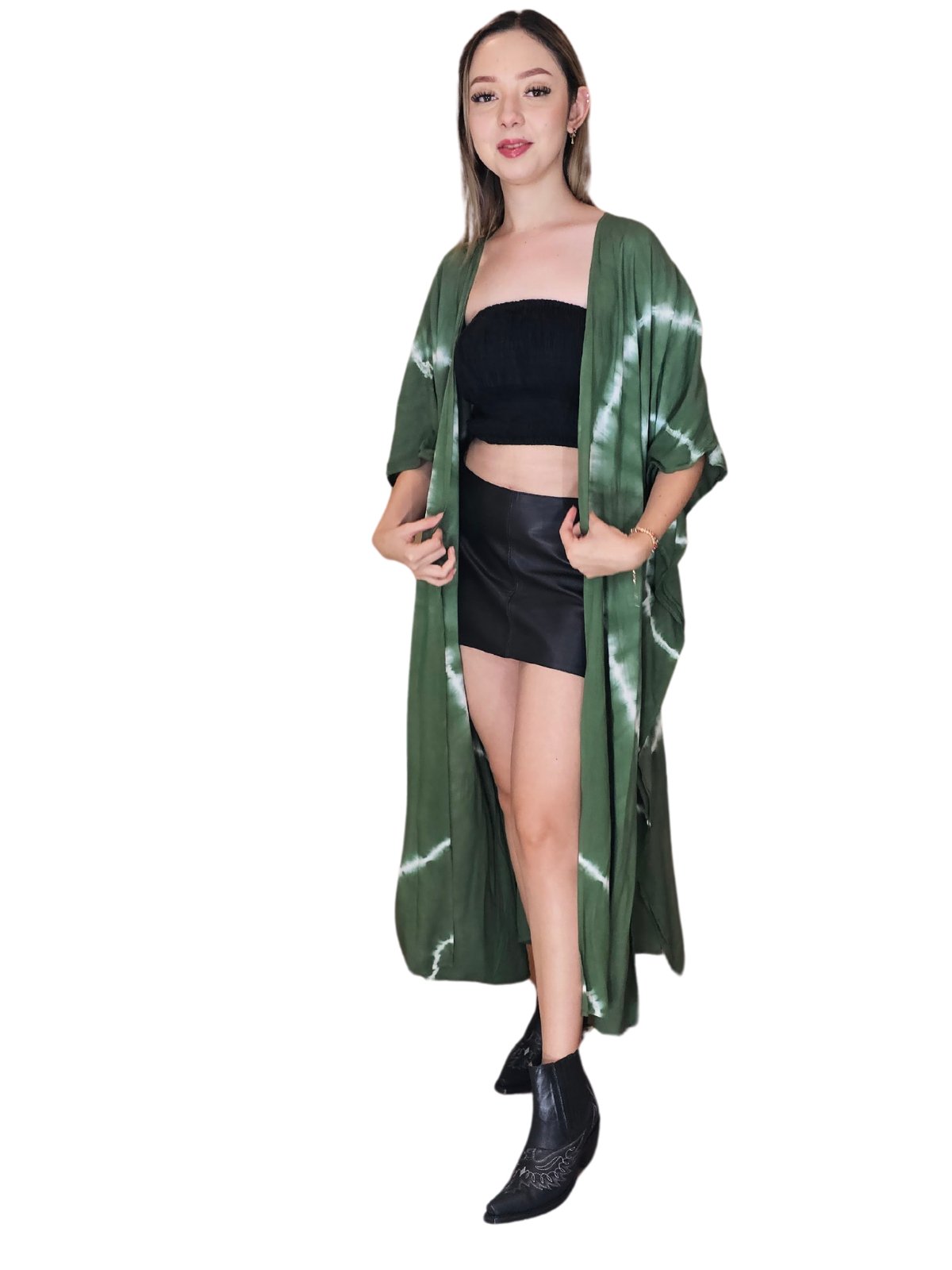 Oversized BOHO Cardigans Dusty Green - Tenku Designs