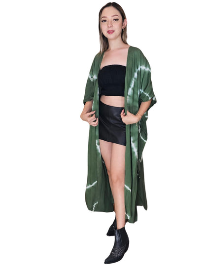 Oversized BOHO Cardigans Dusty Green - Tenku Designs