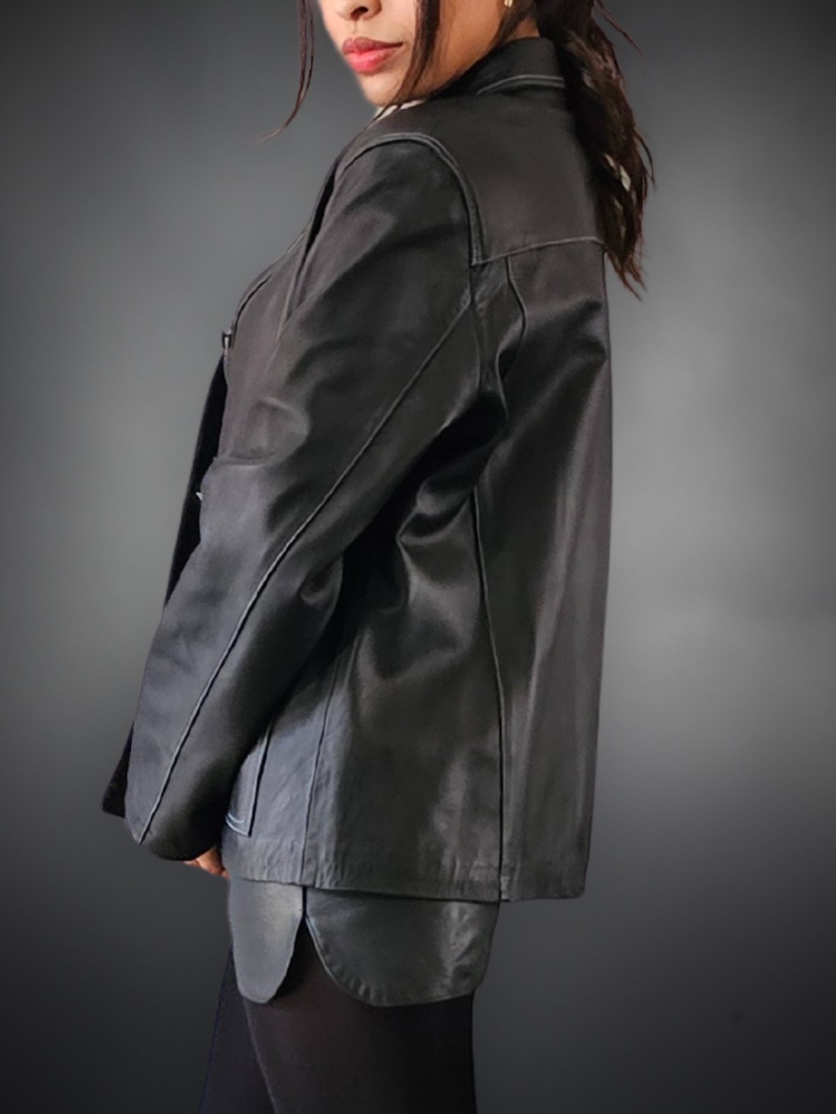 Oversized Hand Crafted Leather Jacket Tosai - Tenku Designs