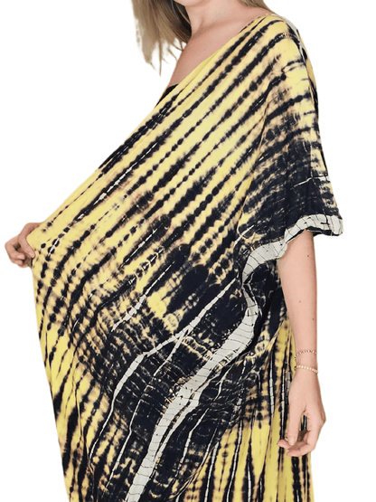 Yellow/Black Boho Tie - Dye Cardigan | Cozy & Chic - Tenku Designs